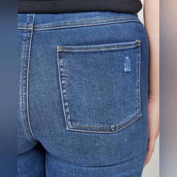 Distressed Ankle Skinny Jeans, Medium Wash $128 - Picture 7 of 15